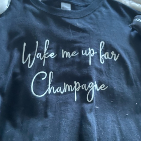 Wake Me Up For Champagne Short Sleeve  Tee ALL SIZES AVAILABLE - Picture 4 of 8